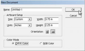 Setting up dimension for your artboard Step 1: Artboard Dimensions