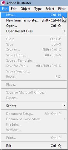 Illustrator Form Tut - New Document Illustrator Form Tut - New Document