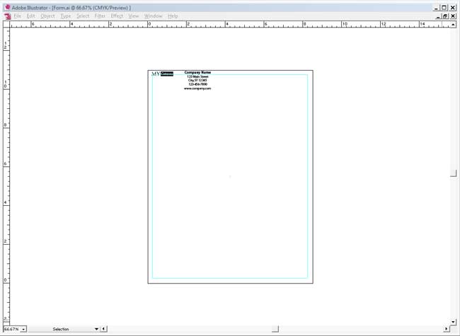 Illustrator Form Tut - Company Info & Logo Placed on Document Illustrator Form Tut - Company Info & Logo Placed on Document