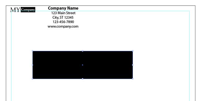 Illustrator Form Tut - 4.5" x 1.25" Black Rectangle Placed on Artboard Illustrator Form Tut - 4.5" x 1.25" Black Rectangle Placed on Artboard