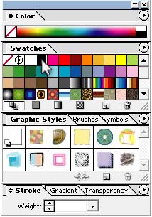 Illustrator Form Tut - Select Black Swatch for Your Stroke Color Illustrator Form Tut - Select Black Swatch for Your Stroke Color