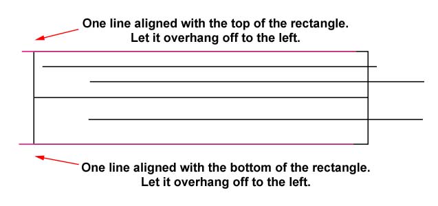 Illustrator Form Tut - Line Up Two Lines with Top & Bottom of Rectangle Illustrator Form Tut - Line Up Two Lines with Top & Bottom of Rectangle