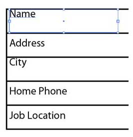 Illustrator Form Tut - Text Boxes Aligned to the Left Illustrator Form Tut - Text Boxes Aligned to the Left
