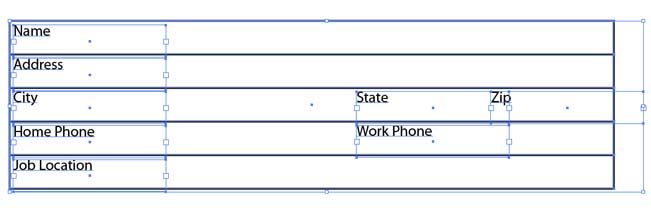 Illustrator Form Tut - Select All Items for Customer Info Box Illustrator Form Tut - Select All Items for Customer Info Box