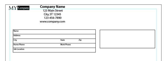 Illustrator Form Tut - Job Details Box with Black Stroke and No Fill Illustrator Form Tut - Job Details Box with Black Stroke and No Fill