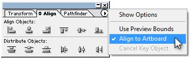 Illustrator Form Tut - Select "Align to Artboard" Illustrator Form Tut - Select "Align to Artboard"