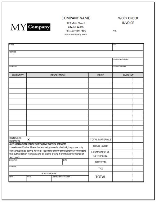 Design an invoice form with microsoft excel - printit4less