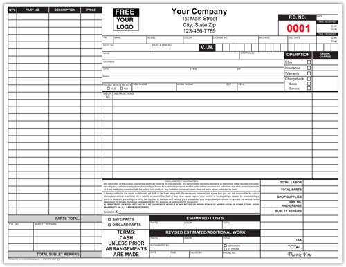 Auto Repair Form