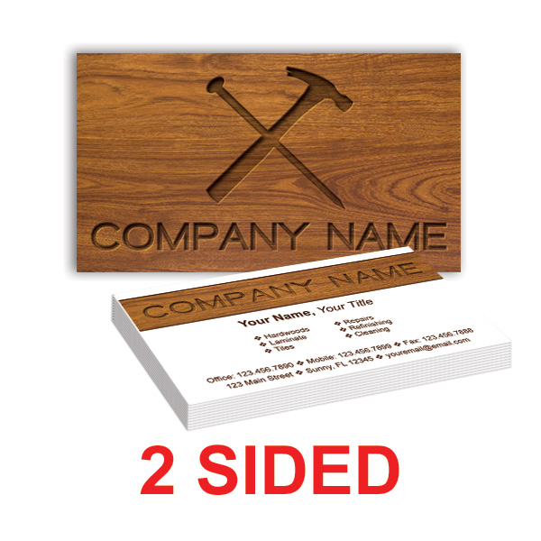 Wood Flooring Contractors Business Cards