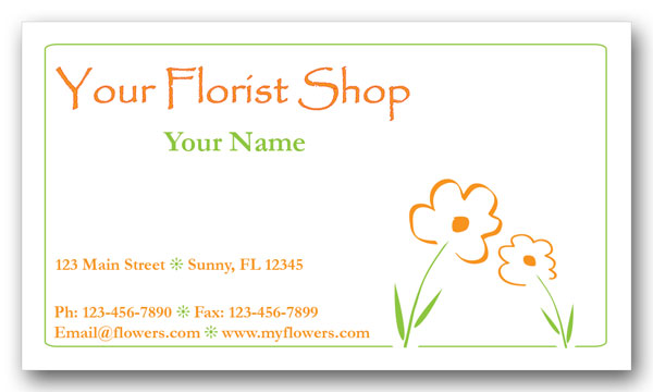 Florist Business Cards