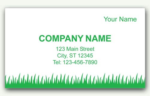 Landscaping Business Card with One Color