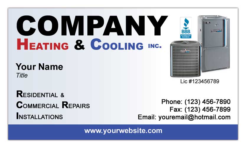 AC Heating & Cooling Business Card