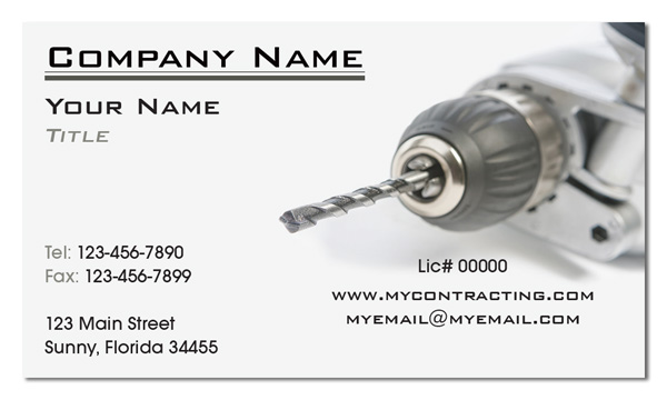 General Contractor Business Card