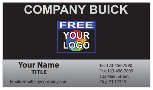 Black and Gray Business Card With Buick Logo