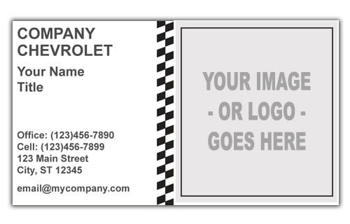 Business card for Chevy Dealerships