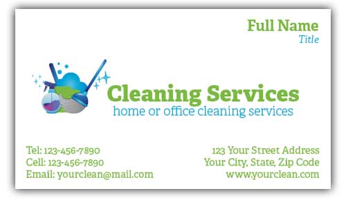 Business Card for Cleaning Business