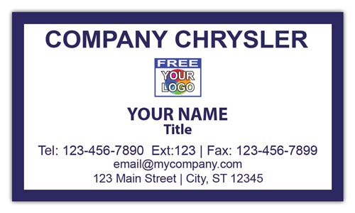 Chrysler Logo Business Card with Border