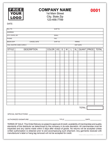 Clothing Purchase Agreement Form