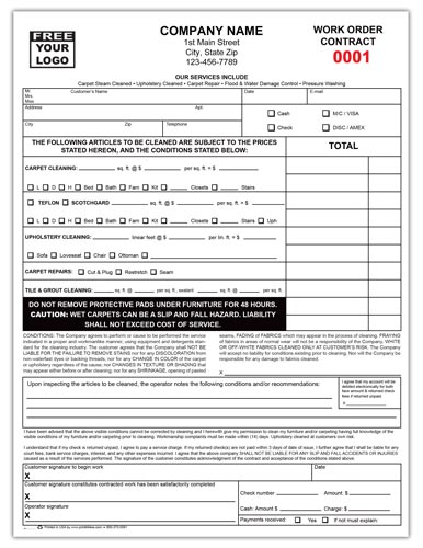 Flooring Repair and Cleaning Work Order Form