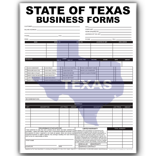 State of Texas Business Forms