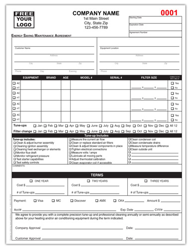 FULL HVAC Energy Saving Maintenance Agreement