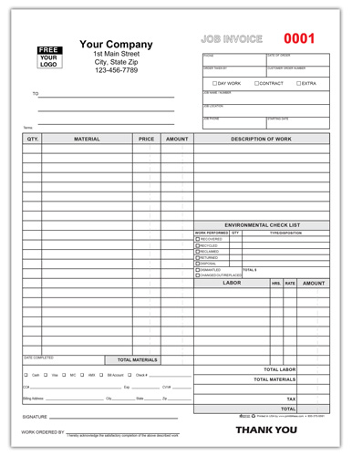General Job Invoice Form