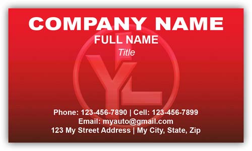 Business Card for Kia Auto Sales with Logo