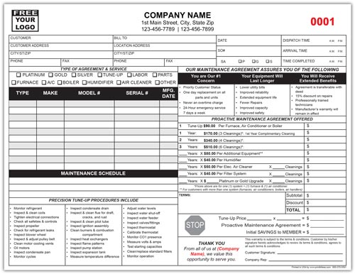 Hvac Service Agreement Template from www.printit4less.com