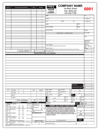 HVAC Invoice Form