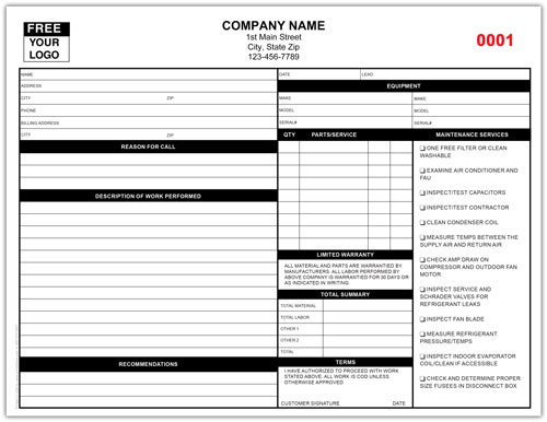 HVAC Maintenance Service Contract