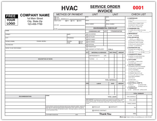 HVAC Order Form