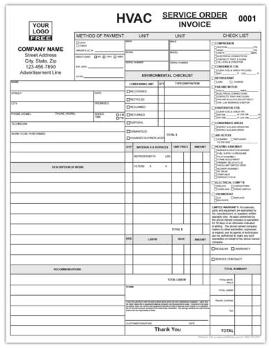 HVAC Service Repair Ticket