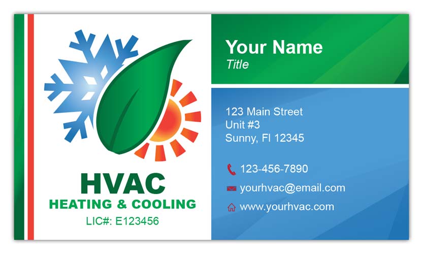 Eco Friendly HVAC Business Card