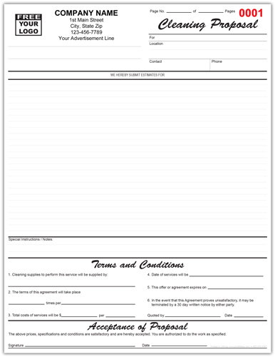 Janitorial Maintenance Agreement Form