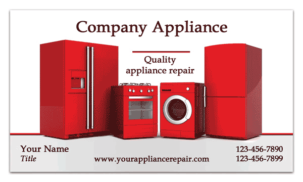 Kitchen Appliances Business Card