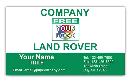 Business Card with Logo for Land Rover Dealerships