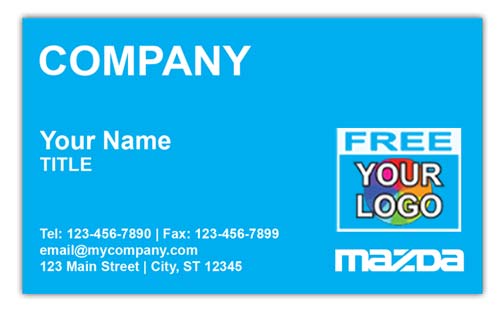 Mazda Auto Sales and Service Business Card with Logo