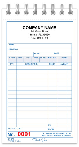 General Sales Receipt Booklet General Sales Receipt Booklet