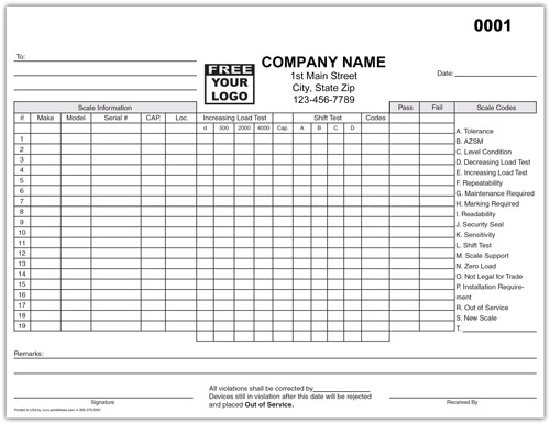 Scale Weight Ticket Field