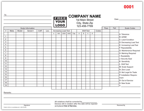 Scale Weight Ticket Field Scale Weight Ticket Field