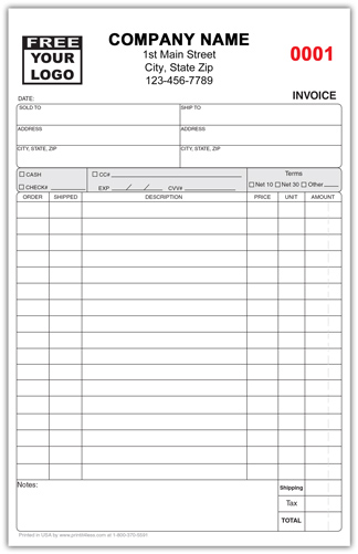 Small Invoice form