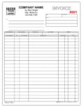 Standard Business Invoice Form