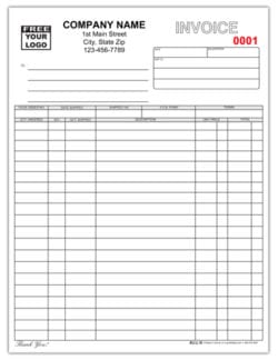 Standard Business Invoice Form
