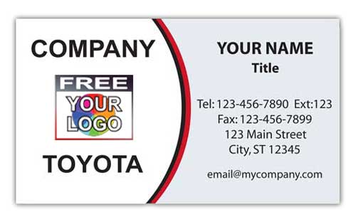 Toyota Business Card with Logo