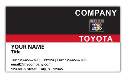 Auto Sales Business Card with Toyota Logo