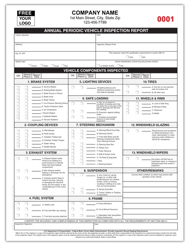 Vehicle Inspection Form