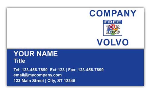 Auto Sales Business Card with Volvo Logo