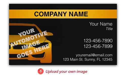 Yellow Lamborghini Business Card