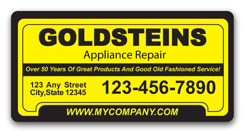 Appliance Repair Label