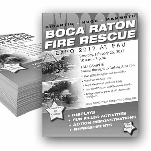 1000 Custom Printing Service 8.5" x 11" Black&White Flyers Double Sided 